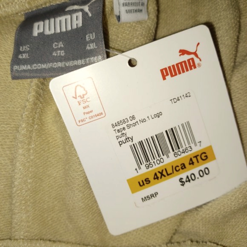 PUMA  MEN'S PLUS SIZE  CAMO PRINT SHORTS - Picture 5 of 7